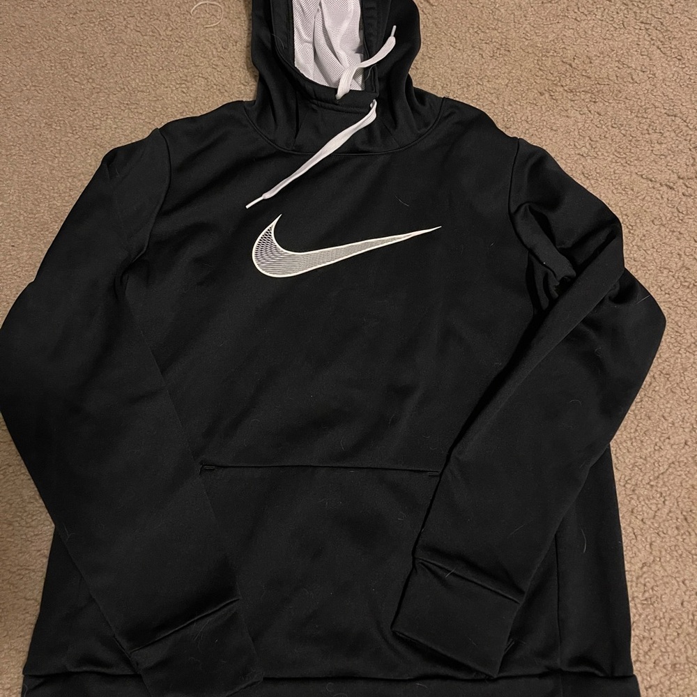 Nike Black Hoodie with White Logo
